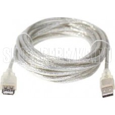 SMARTBUY (К-855-80) SmartTrack USB2.0 Am-Af, прозрачный - 5,0 м