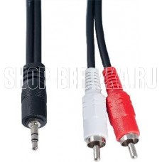 PERFEO (J2005) JACK 3.5 мм вилка - 2XRCA вилка 5 м