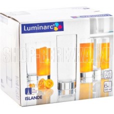 LUMINARC ИСЛАНДИЯ наб. стаканов 6 шт 330 мл высокие (J0040)