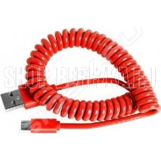 SMARTBUY (IK-12SP) RED USB - MICRO USB спиральный 1м красный