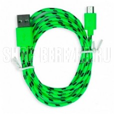 SMARTBUY (iK-12n green) USB - MICRO USB нейлон 1.м зеленый