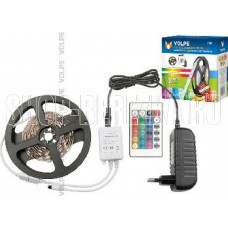 VOLPE (10775) ULS-Q211 5050-30LED/M-IP20-3M-RGB Комплект лента 3м RGB и Адаптер 24Вт