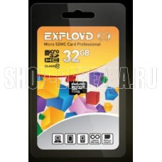 EXPLOYD MicroSDHC 32GB Class10 - б/а [EX0032GCSDHC10-W/A-AD]