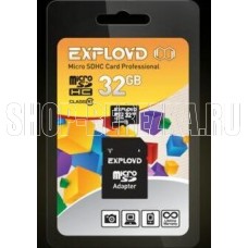 EXPLOYD MicroSDHC 32GB Class10 + адаптер SD [EX032GCSDHC10-AD]