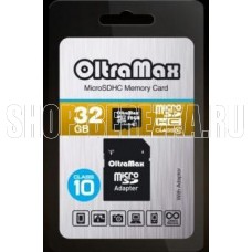 OLTRAMAX MicroSDHC 32GB Class10 + адаптер SD [OM032GCSDHC10-AD]