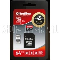 OLTRAMAX MicroSDXC 64GB Class 10 UHS-1 Elite + адаптер SD 45 MB/s [OM064GCSDXC10UHS-1-ElU1]