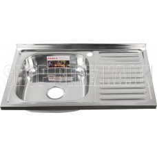 FABIA 62274L Мойка 80х50 наклад левая 0.6 мм + большой сифон с переливом FABIA 62274L Мойка 80х50 наклад левая 0.6 мм + большой сифон с переливом