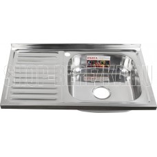 FABIA 62274R Мойка 80х50 наклад правая 0.6 мм + большой сифон с переливом FABIA 62274R Мойка 80х50 наклад правая 0.6 мм + большой сифон с переливом