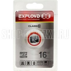 EXPLOYD MicroSDHC 16GB Class10 - б/а [EX0016GCSDHC10-W/A-AD]