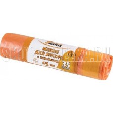 РЫЖИЙ КОТ мешки для мусора с завязками оранж. 35л 15шт/рул (310400)