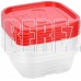 OURSSON CP2581S/RD наб. контейнеров квадрат. 5шт.х0,5л