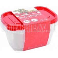 OURSSON CP2283S/RD наб. контейнеров прямоуг. 2шт.х1,1л