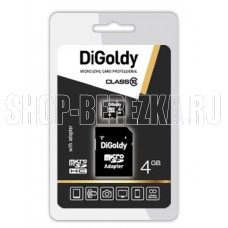 DIGOLDY MicroSDHC 4GB Class10 + адаптер SD