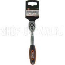 AUTOVIRAZH (AV-508623) Трещотка 1/4 72 зуба 155мм с резиновой изогнутой ручкой AV Steel