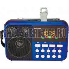 СИГНАЛ РП-224 FM 88-108МГц, бат. 3*АА, акб 400mA/h, USB/microSD, дисплей, светодиодный фонарь