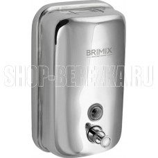 BRIMIX 615 Дозатор жидкого мыла настенный , металический с глазком, из нержавеющей стали 1000 мл