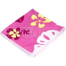 РЫЖИЙ КОТ M-04P салфетка из микрофибры с рисунком (розовая) 30*30см (310210)