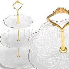 LORAINE LR 26513 конфетница 3х ярусная ЭЛИС керам.мет