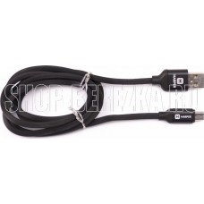 HARPER SCH-330 BLACK (MICRO-USB, 1м, оплетка силикон)