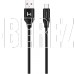 HARPER SCH-730 (USB TYPE C, 1м, оплетка силикон) черный