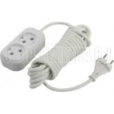 SMARTBUY (SBE-10-2-05-N) 2 гнз х 5,0 м (10А/2.2кВт, ПВС 2х1.0)