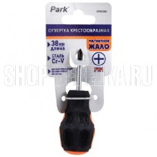 PARK OTV012DK отвертка крестообразная PH1 х38мм, двухкомпонентная рукоятка (356012)