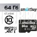 SMARTBUY (SB64GBSDCL10-00) MicroSDXC 64GB Class10 UHS-1