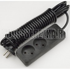 UNIEL (UL-00003606) S-CD3-7 BLACK Standart 7м 3 гнезда б/з Черный