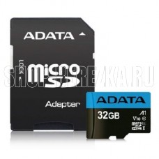 A-DATA 32GB MicroSDHC Premier Class 10 + адаптер (AUSDH32GUICL10A1-RA1)