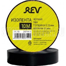 REV 28744 5 Изолента ПВХ 0,13х15мм Черная 10м DIY