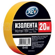 REV 28684 4 Изолента ПВХ 0,13*15мм Желтая 20м