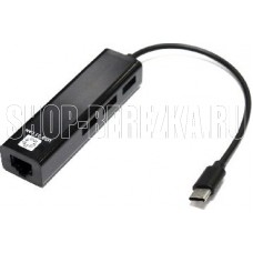 5BITES UA3C-45-09BK USB3.1 / 3*USB2.0 / RJ45 100MB / BLACK