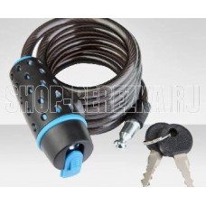 STELS Трос-замок 87318 с ключом со стальн. тросом 8х1800мм, чёрный 540019*LU033080 STELS Трос-замок 87318 с ключом со стальн. тросом 8х1800мм, чёрный 540019*LU033080