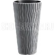 PROSPERPLAST Кашпо SANDY SLIM DPSP400-405U серый 2пр 18 и 45л