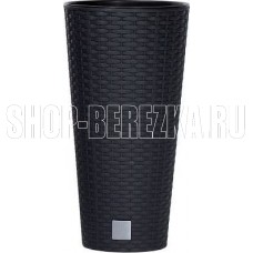 PROSPERPLAST Кашпо RATO TUBUS DRTUS400-S433 антрацит 2пр 35 и 64л