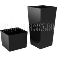 PROSPERPLAST Кашпо URBI SQUARE DURS265-S433 антрацит 2пр 11 и 26,6л