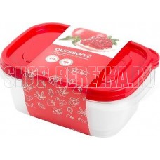 OURSSON CP1784S/RD набор контейнеров прямоуг.0,85л.