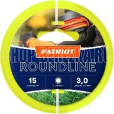 PATRIOT 805201019 Леска Roundline D 3,0 мм L 15 м (круглая, желтая)