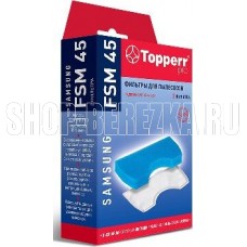 TOPPERR FSM 45 Комплект фильтров (Губчатый фильтр+ сетчатый фильтр ) для пылесосов Samsung TOPPERR FSM 45 Комплект фильтров (Губчатый фильтр+ сетчатый фильтр ) для пылесосов Samsung