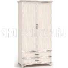 МЕБЕЛЬ-КОМПЛЕКС Мирелла Шкаф 2-х створчатый Бодега Светлая/Патина