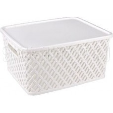 АЛЬТЕРНАТИВА М3582 Плетенка 350х290х175мм с крышкой