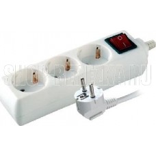 VOLSTEN (9329) S 3x5-ZDV (3 гнезд. 5м, б/з, с детскими шторками 10А/2200В)