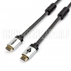 ATCOM (AT3780) Кабель HDMI 1 M (HIGH SPEED, METAL GOLD, в чулке, в пакете)