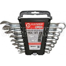 КАЛИБР НКК-8П (8 штук, CrV) Набор ключей комбинированных