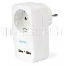 SMARTBUY (SBE-16-A05-USB) адаптер - розетка, 2 USB