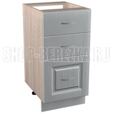 БИТЕЛ Кантри СТР 400-3 фасад белый,каркас дуб молочный (модуль с 3-мя ящиками)