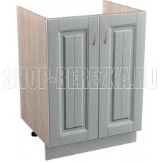 БИТЕЛ Кантри СТР 600 М фасад белый,каркас дуб молочный (модуль для мойки)
