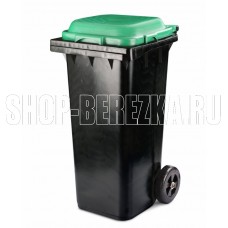 АЛЬТЕРНАТИВА М4603 для мусора 120л (на колесах)(черный с зеленой крышкой)