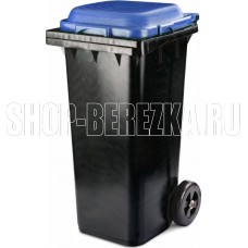 АЛЬТЕРНАТИВА М4667 для мусора 120л (на колесах)(черный с синей крышкой)