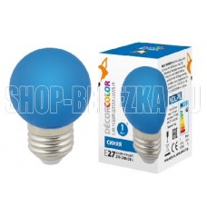 VOLPE (UL-00005647) LED-G45-1W/BLUE/E27/FR/С